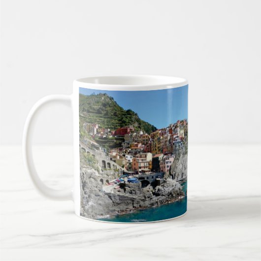 Stadt auf einer Klippe Kaffeetasse (Links)