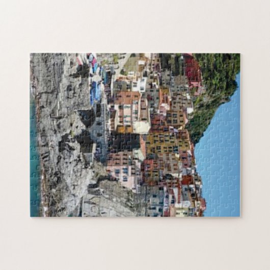 Stadt auf einer Klippe Puzzle (Horizontal)