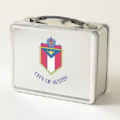 Stadt Austin Metall Brotdose (Rückseite)