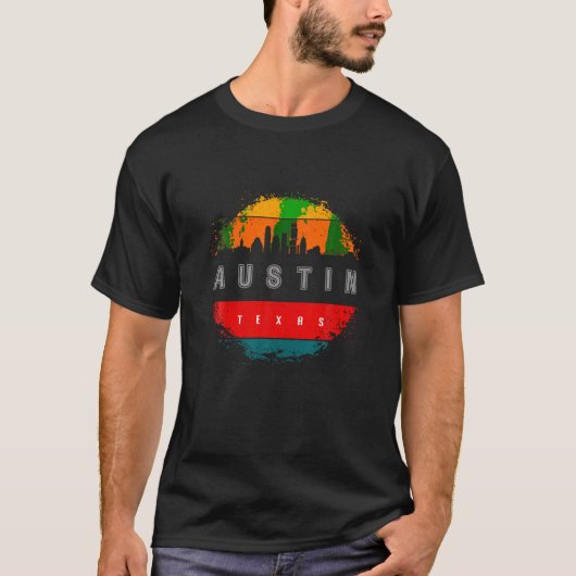 Stadt Austin Texas T Shirt (Vorderseite)