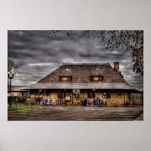 Stadt - Bahnhof Poster (Vorne)