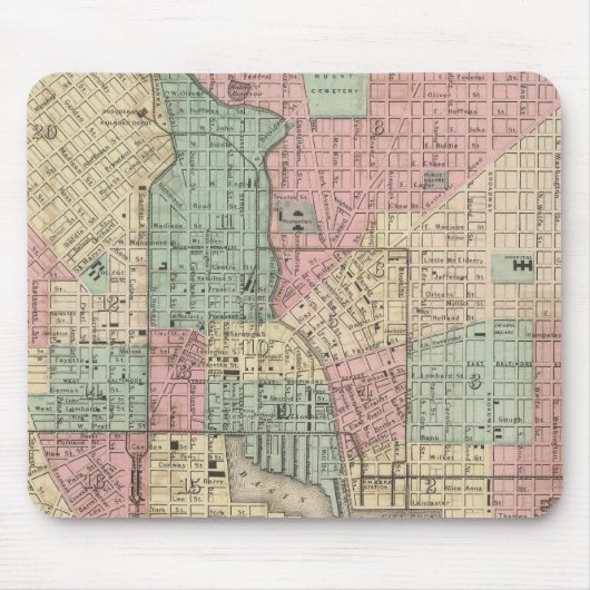 Stadt Baltimore, Maryland Mousepad (Vorne)