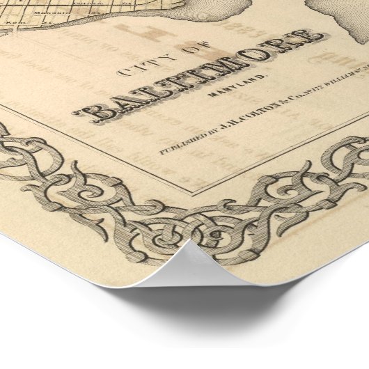 Stadt Baltimore, Maryland Poster (Ecke)