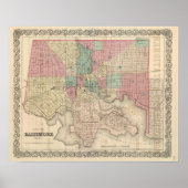 Stadt Baltimore, Maryland Poster (Vorne)