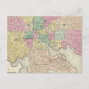 Stadt Baltimore Maryland Postkarte
