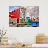 Stadt - Baltimore MD - Hafen - Stadt der Zukunft Poster (Küche)