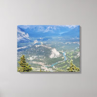Stadt Banff vom Gipfel des Schwefelberges