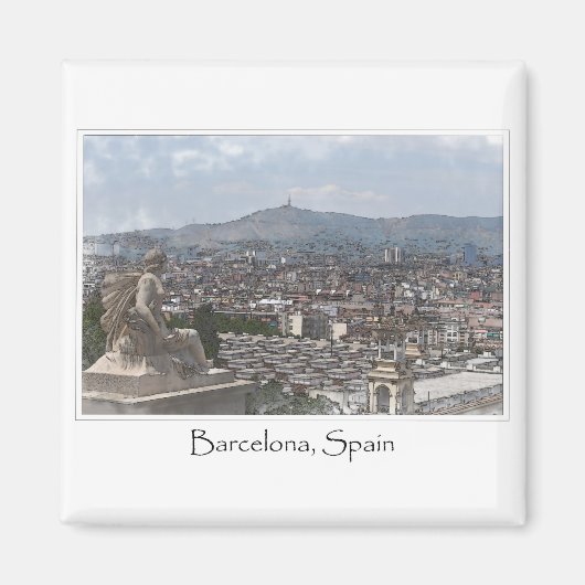 Stadt Barcelona Spanien Stadtbild Magnet (Vorne)