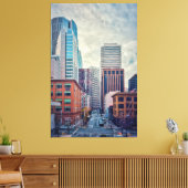 Stadt bei Sonnenaufgang Leinwanddruck (Insitu (Wohnzimmer))