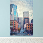 Stadt bei Sonnenaufgang Leinwanddruck (Insitu (Holzboden))