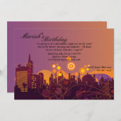 Stadt beleuchtet Einladung (Vorne/Hinten)