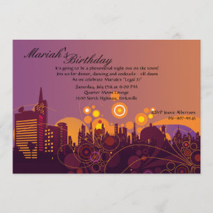 Stadt beleuchtet Einladung