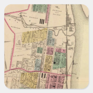 Stadt Bellaire, Ohio Quadratischer Aufkleber