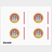 Stadt Bergen - Norwegisches Symbol Rechteckiger Aufkleber (Blatt)