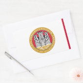 Stadt Bergen - Norwegisches Symbol Rechteckiger Aufkleber (Umschlag)