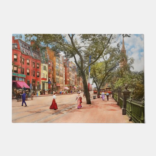 Stadt - Boston, MA - Boylston St 1915 Fußmatte (Vorderseite)