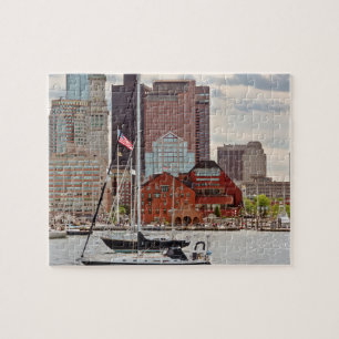 Stadt - Boston Ma - Hafenpromenade Skyline Puzzle