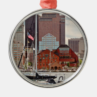 Stadt - Boston Ma - Hafenrundfahrt Skyline Silbernes Ornament