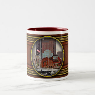 Stadt - Boston Ma - Hafenrundfahrt Skyline Zweifarbige Tasse