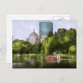 Stadt - Boston Ma - öffentlicher Garten in Boston Postkarte (Vorne/Hinten)