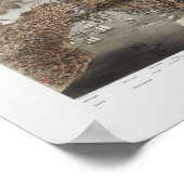 Stadt Boston - Vogelblick - 1873 Poster (Ecke)