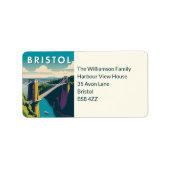 Stadt Bristol Clifton Hängebrücke Aussicht Adressaufkleber (Vorne)