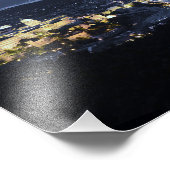 Stadt Budapest (Ungarn) am Foto Print (Ecke)