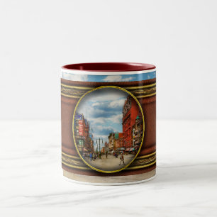 Stadt - Buffalo NY - Zeichen der Zeit 1900 Zweifarbige Tasse