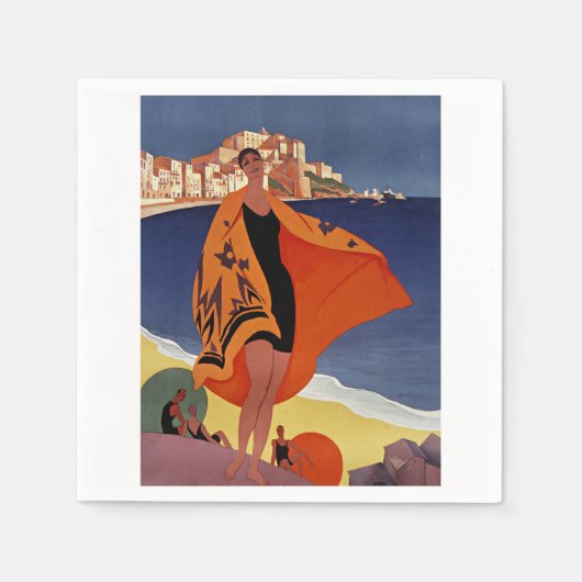 Stadt Calvi in Haute-Corse, Frankreich Serviette (Vorderseite)