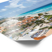 Stadt Cancun am Strand Fotodruck (Ecke)