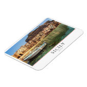 Stadt Cefalu auf Sizilien in Italien Magnet (Linke Seite)