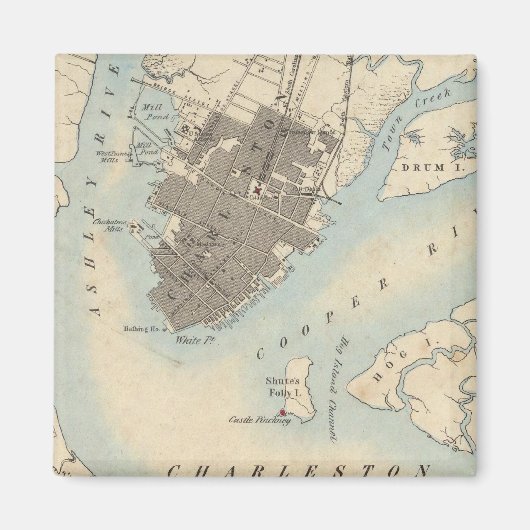 Stadt Charleston, South Carolina Magnet (Vorne)