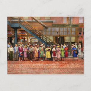 Stadt - Chicago - 1940 für ein Straßenauto Gewarte Postkarte