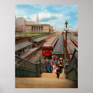 Stadt - Chicago - Bahnhof Van Buren Street 1907 Poster