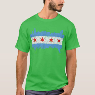 Stadt Chicago Chicago Stadtflagge Vintage-Geschenk T-Shirt