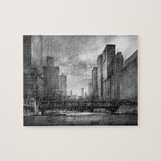 Stadt - Chicago, IL - blickend in Richtung Puzzle