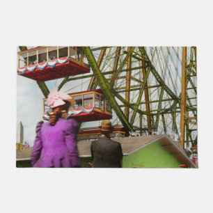 Stadt - Chicago, IL - Das erste Riesenrad 1893 Fußmatte