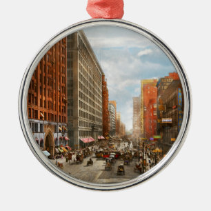 Stadt - Chicago IL - Die Aussicht von der Lake Str Ornament Aus Metall