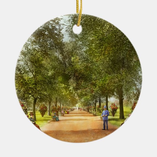 Stadt - Chicago IL - Ein Spaziergang im Lincoln Pa Keramik Ornament (Vorne)