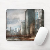 Stadt - Chicago, IL - Gebäude einer neuen Stadt Mousepad (Mit Mouse)
