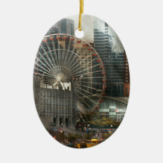 Stadt - Chicago, IL - Luftdruck Keramik Ornament