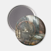 Stadt - Chicago, IL - Luftdruck Magnet (Vorderseite/Rückseite)