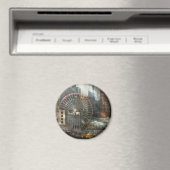 Stadt - Chicago, IL - Luftdruck Magnet (In Situ (Geschirrspüler))