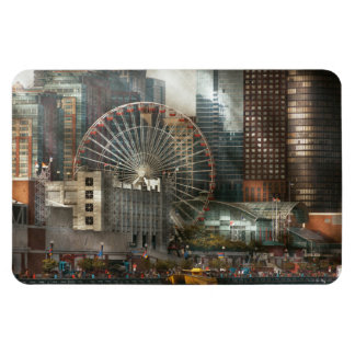 Stadt - Chicago, IL - Luftdruck Magnet