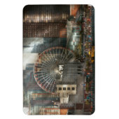 Stadt - Chicago, IL - Luftdruck Magnet (Vertikal)