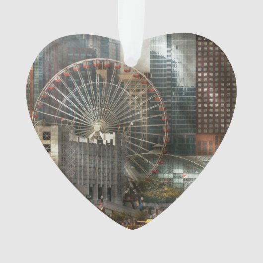 Stadt - Chicago, IL - Luftdruck Ornament (Vorderseite)