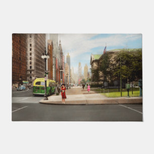 Stadt - Chicago IL - The Magnificent Mile 1940 Fußmatte