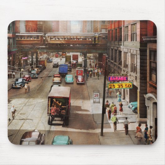 Stadt - Chicago IL - Transportmittel 1941 Mousepad (Vorne)