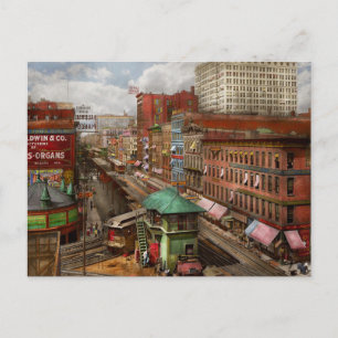 Stadt Chicago - Piano Row 1907 Postkarte