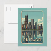 Stadt Chicago Postkarte (Vorne/Hinten)